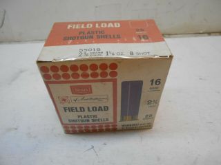 Vintage Empty Sears Ted Williams 16/ga Field Load Shell Box