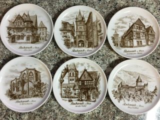Vintage Kaiser W.  Germany Porcelain Coaster/butter Plates Set Of 6