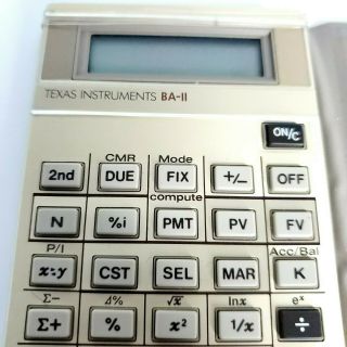Vtg.  Texas Instruments TI BA II Executive Business Analyst Calculator 4