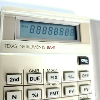 Vtg.  Texas Instruments TI BA II Executive Business Analyst Calculator 5
