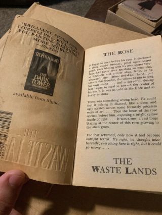 Stephen King The Waste Lands The Dark Tower III Vintage paperback First Signet 4