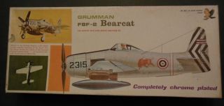 Vintage Hawk Grumman F8f - 2 Bearcat 1/48 215 - 200 Competely Chrome Plated 1968