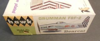 VINTAGE HAWK GRUMMAN F8F - 2 BEARCAT 1/48 215 - 200 COMPETELY CHROME PLATED 1968 4
