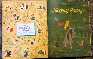 Vintage 1957 A Little Golden Book Walt Disney ' s Sleeping Beauty Cond. 3