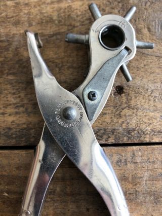 Vintage C.  S.  Osborne Rotating Leather Hole Punch Tool 2
