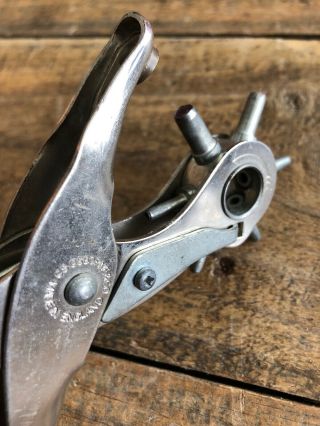 Vintage C.  S.  Osborne Rotating Leather Hole Punch Tool 3
