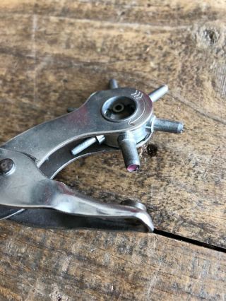 Vintage C.  S.  Osborne Rotating Leather Hole Punch Tool 4