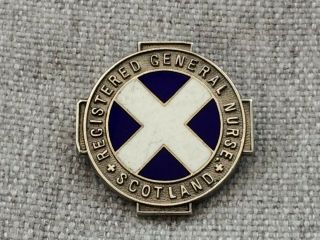 Vintage Registered General Nurse Scotland Silver Badge 1948 Hamilton & Inches