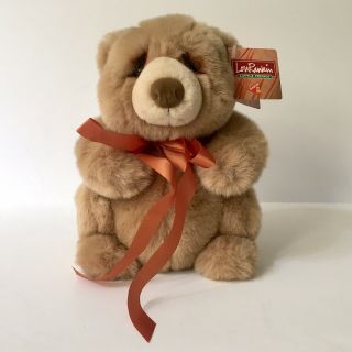 Dakin Lou Rankin Plush Teddy Bear Jasper Stuffed Animal Brown Vintage 8 " W/ Tag