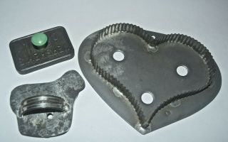 3 Vintage Tin Cookie Cutters
