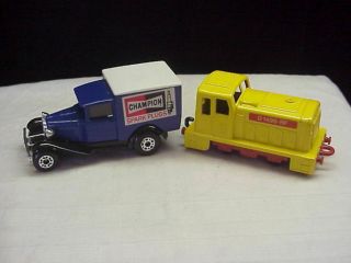 2 Vintage Matchbox Superfast Toys,  Ford Model A Champion And Shunter Train