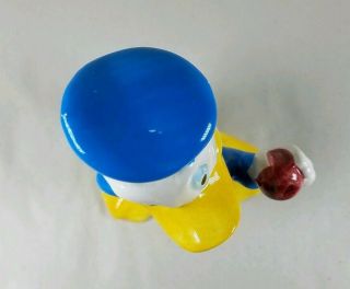 Vintage Walt Disney Productions Japan 5” Porcelain Donald Duck w/ Apple Figurine 5