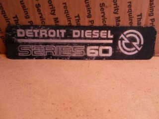 Vintage Detroit Diesel Series 60 Engine Emblem Badge Plastic Aluminum Vtg Black