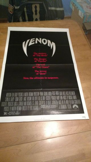 Venom 27x 41 Vintage Poster Horror 1982