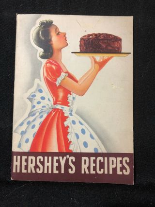 Vintage 1940 Hershey’s Recipe Cookbook Chocolate Cookies Desserts Booklet