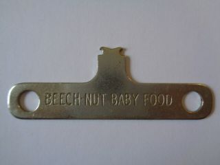 Vintage Beech - Nut Metal Baby Food Jar Opener Advertising