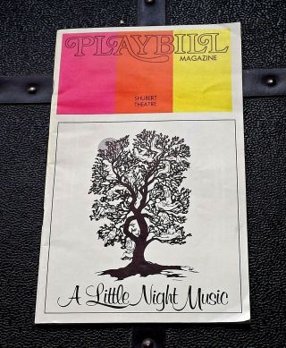 A Little Night Music Vtg June 1973 Playbill The Schubert Theatre Glynnis Johns