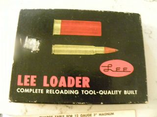 Vintage Lee Loader For 12 Gauge 2 3/4 And 12 Gauge 3 Shells Reloading Tool