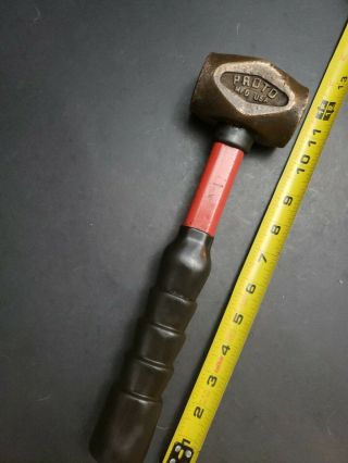 Proto Usa J1432g Brass Hammer Spark Dead Blow Mallets Vintage Machinist