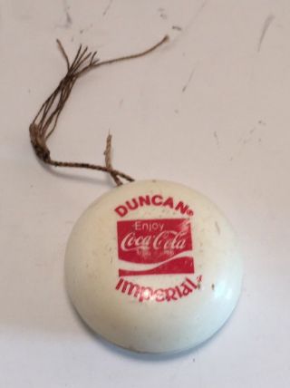 Vintage Vtg Old Duncan Imperial Enjoy Coca Cola Advertising Coke Yo - Yo Toy