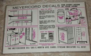 True Vintage Meyercord Gold FRUIT & LEAF Decal Transfers X 551 - B Old Stock 5