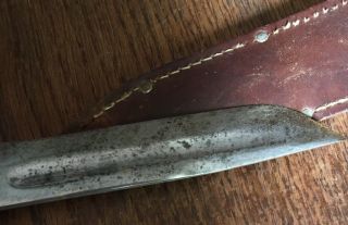 Vintage Kutmaster Utica N.  Y.  Heavy Hunting Knife With Sheath 3
