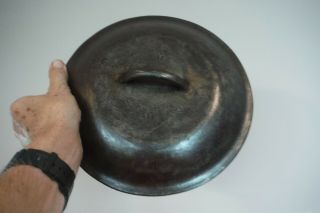 Cast Iron Lid For Pot,  Dome Shape,  Marked 10 1/4 8,  No Maker Mark Vintage