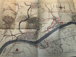 Highway Map of SCIOTO COUNTY OHIO 1994 - 1995 Vintage Collector ' s Map Portsmouth 3
