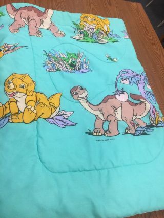 Vintage The Land Before Time 1987 Twin Comforter Approx.  86” X 58”