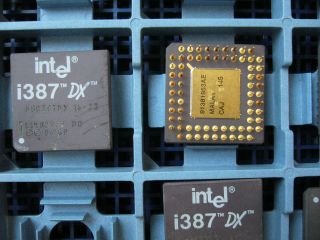 Qty 1x Vintage Intel I387 Dx 33mhz Npu A80387dx 16 - 33 Coprocessor