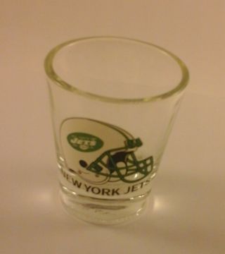 Vtg Souvenir Nfl Shot Glass - York Jets - Hunter Usa