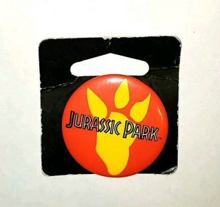 Vintage 1993 Jurassic Park Movie Promo Button 2 - Amblin Spielberg Logo Pin