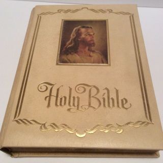 Vintage Holy Bible King James Version Red Letter Edition Regency Large Bible