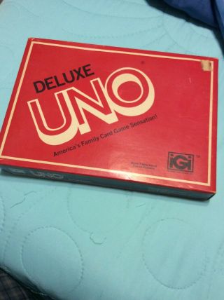 Vintage 1978 Uno Deluxe Edition Card Game Complete Instructions Score Pad