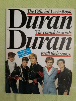 Vintage 1982 Duran Duran The Official Lyric Book Good No Poster