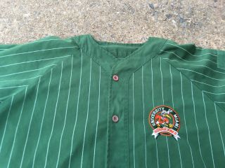 Vintage 90s Miami Hurricanes Starter Pinstripe Button Down Jersey Shirt Distress 2