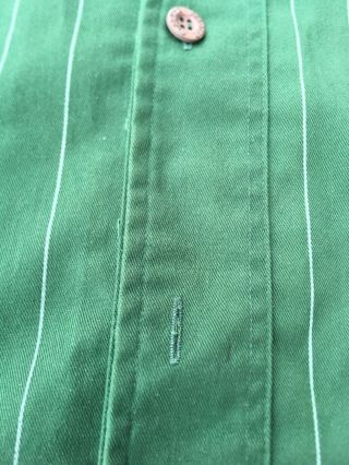 Vintage 90s Miami Hurricanes Starter Pinstripe Button Down Jersey Shirt Distress 4