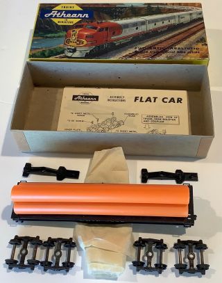 Vintage 1950s Athearn Ho Scale Erie Double Truck Flat Car