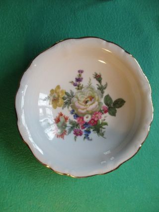 Vintage Bayreuth " Gloria " Fine Porcelain Bavaria 5 " Candy Dish,  W.  Germany - Euc