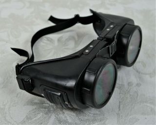 Vintage Black Steampunk Costume Welding Goggles Glasses Protecteye 2