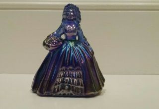 Vintage Elizabeth Boyd Doll Figurine Cobalt Blue Carnival Glass