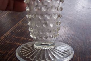 Vintage Fenton Moonstone Opalescent Hobnail Ruffled Vase 4
