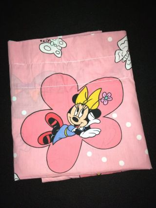 Vtg 40 X 66 Disney Minnie Mouse Curtain Panel Fabric Pink