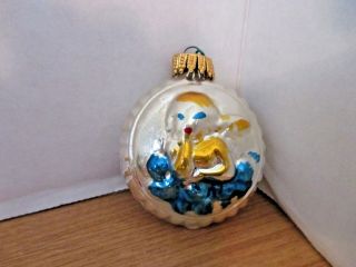 Vintage West Germany Blown Glass Mermaid Christmas Ornament