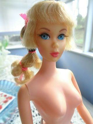 Vintage Barbie Doll Side Ponytail Blond Tnt All