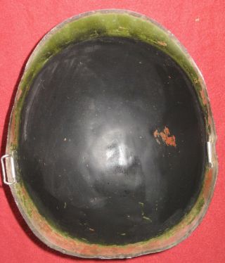 Vintage US Military Metal Army Green Helmet no liner with artwork 5