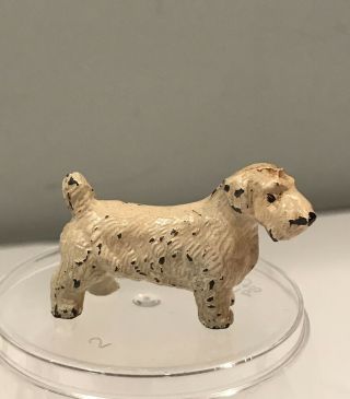Vintage Miniature Cast Iron Metal West Highland White Terrier Dog Figurine