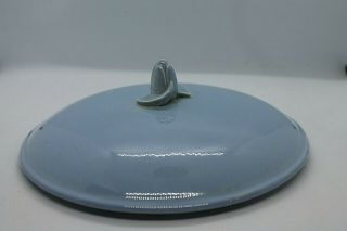Lu Ray Blue Casserole Lid Only Vintage