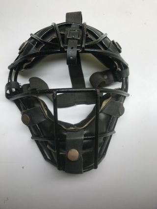 Vtg Baseball Catchers Umpire Mask Metal Cage (bt)