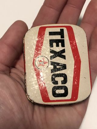 Vintage Texaco Candy Tin Box Storage Small Tiny Advertising